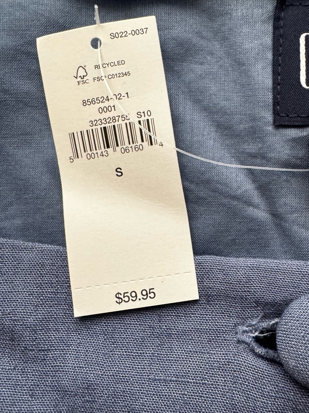 GAP Linen-Blend Button-Front Shell Top - Picture 9 of 9